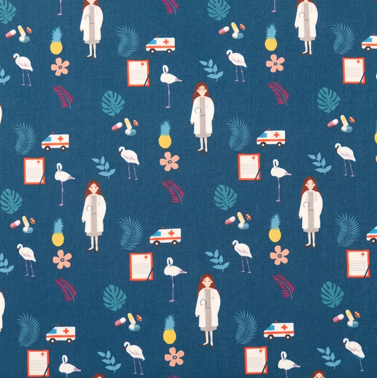 Tropical Nurse Scrub Cap