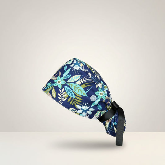 Sky Garden Ponytail Scrub Cap