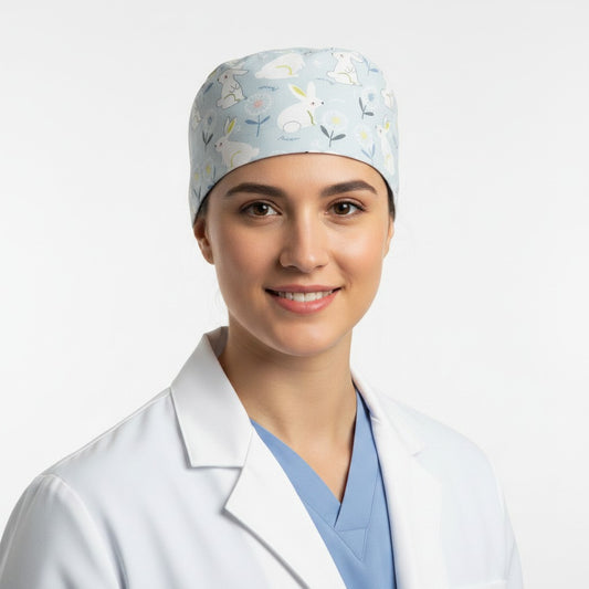 Bunny Meadow Scrub Cap