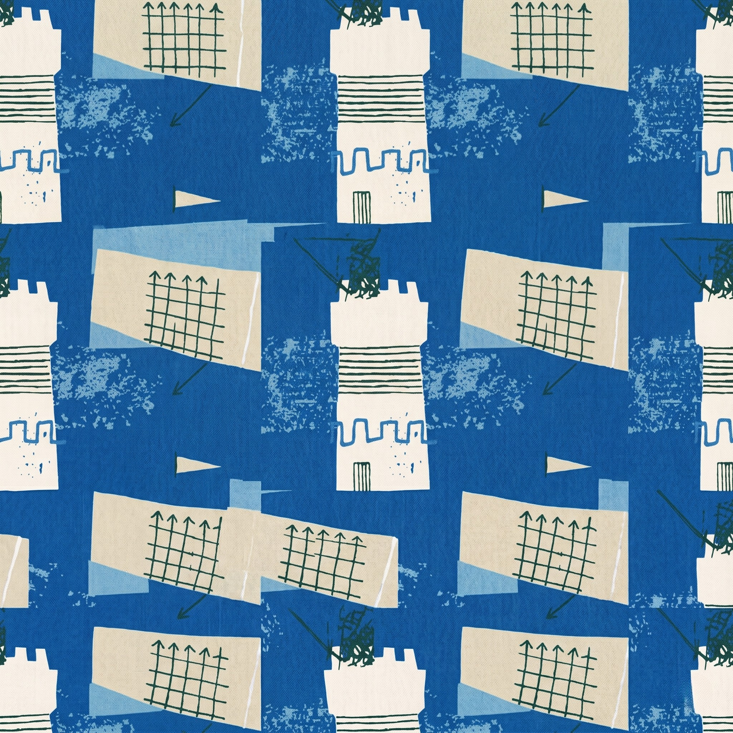 Blue Tower Scrub Cap