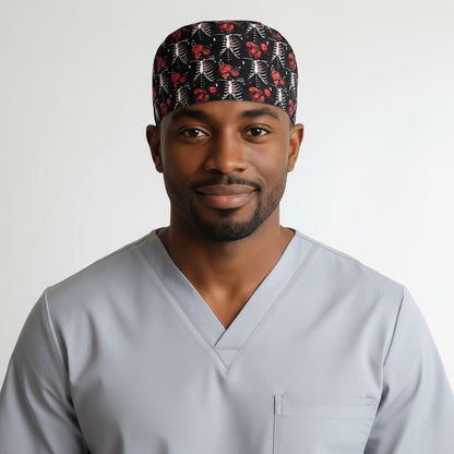 Dark Rose Scrub Cap