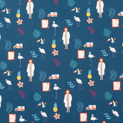 Tropical Nurse Scrub Cap
