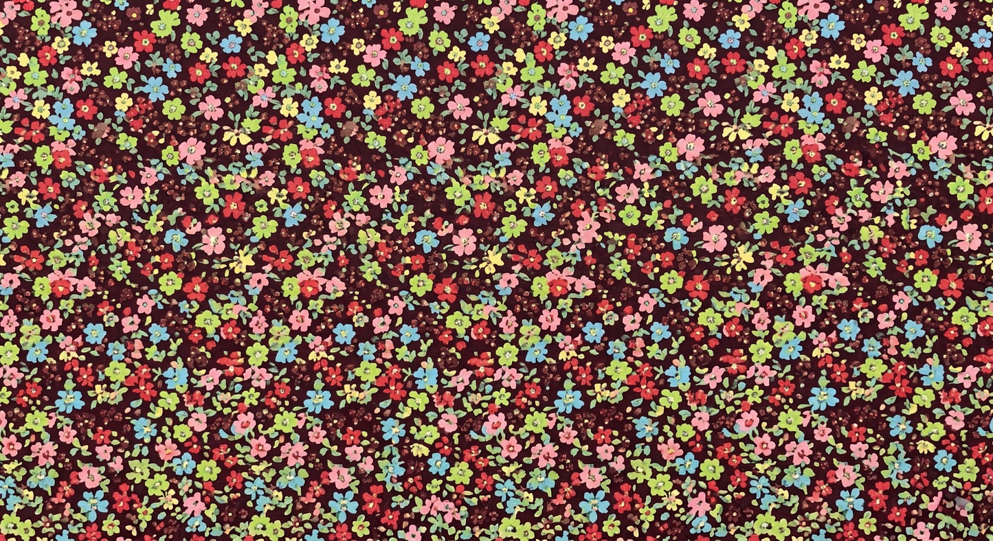 Burgundy Bloom Scrub Cap