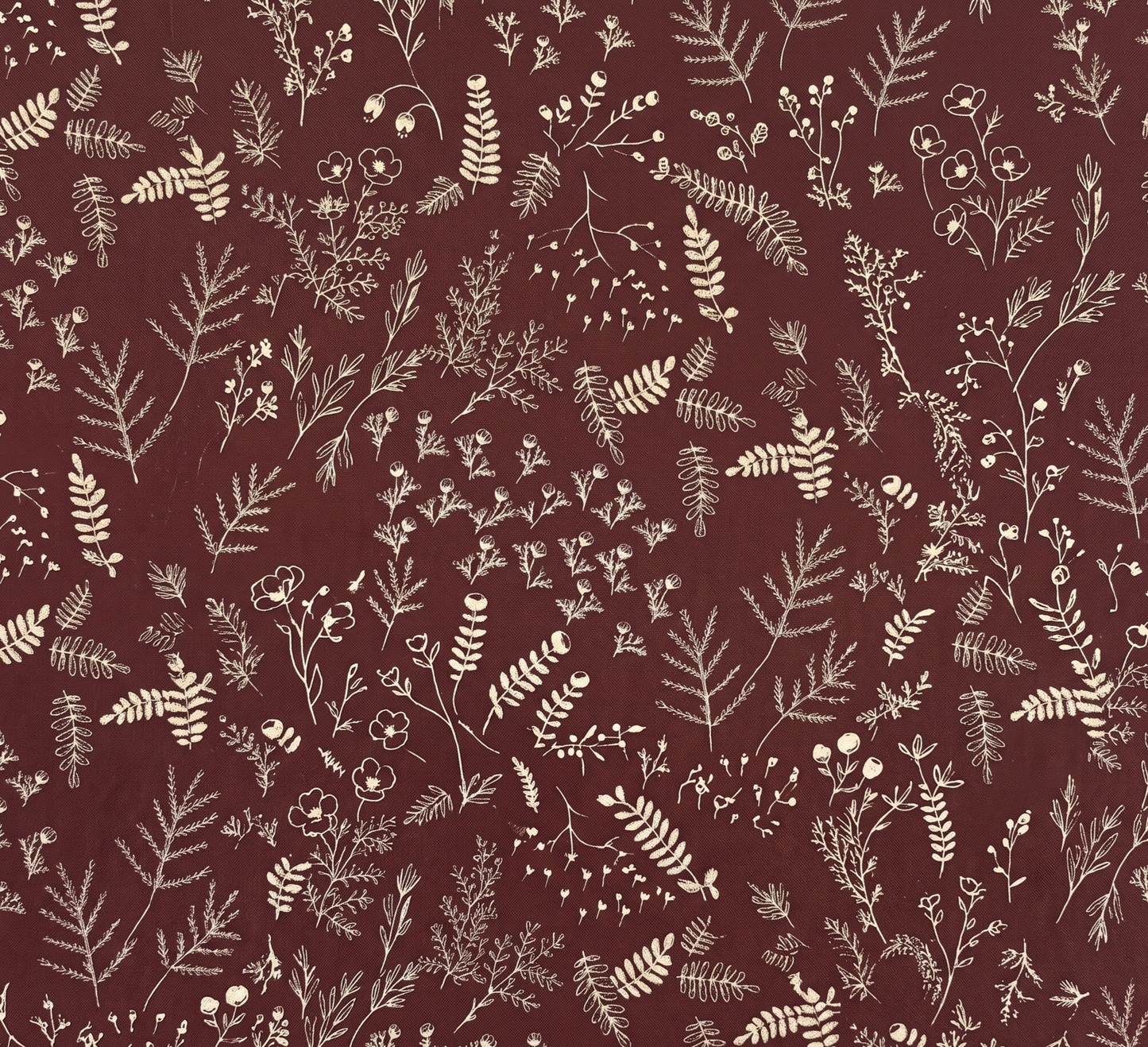 Wine Floral Ponytail Scrub Cap