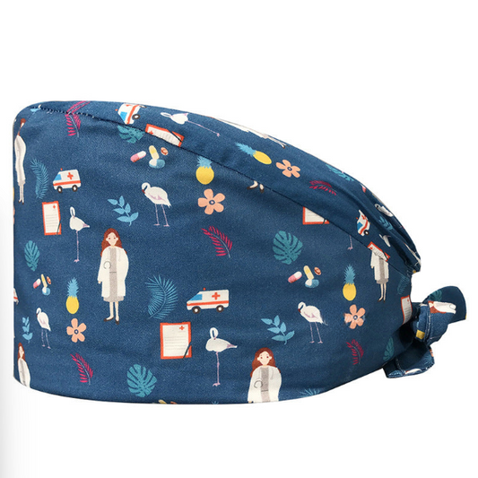 Tropical Nurse Scrub Cap