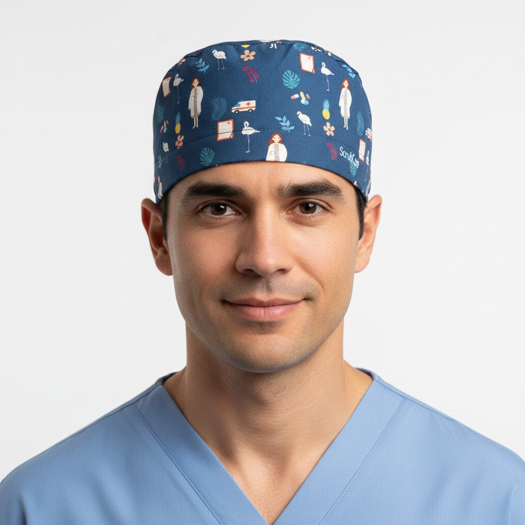 Tropical Nurse Scrub Cap
