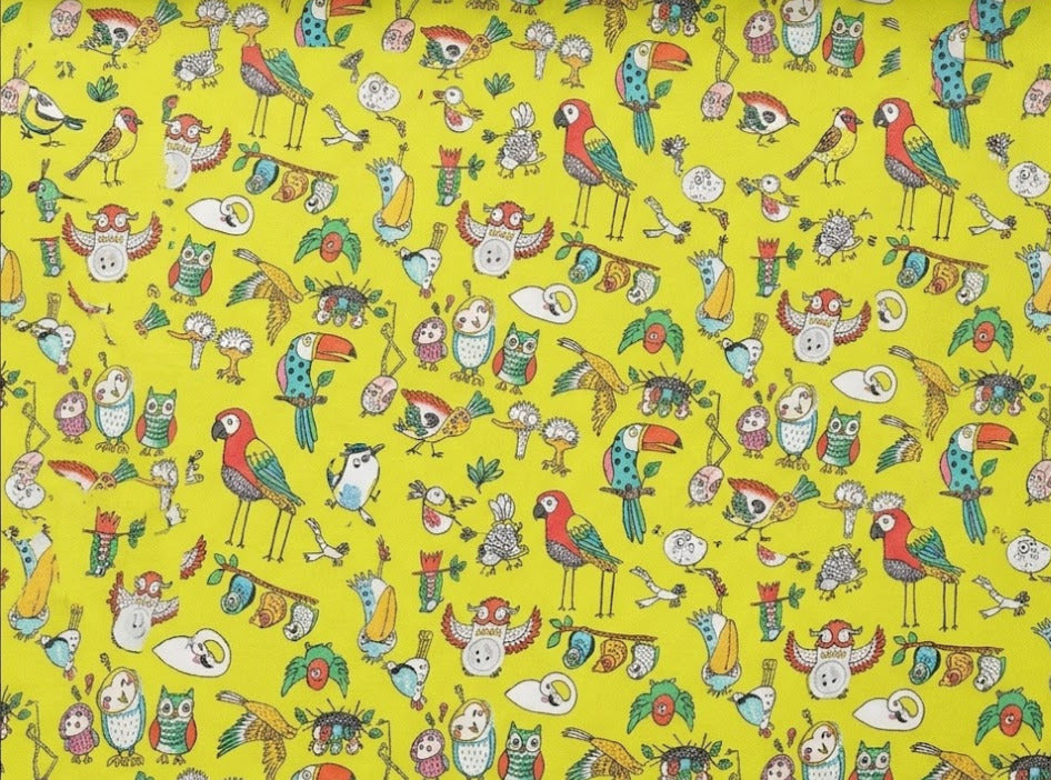 Sunny Birds Ponytail Scrub Cap