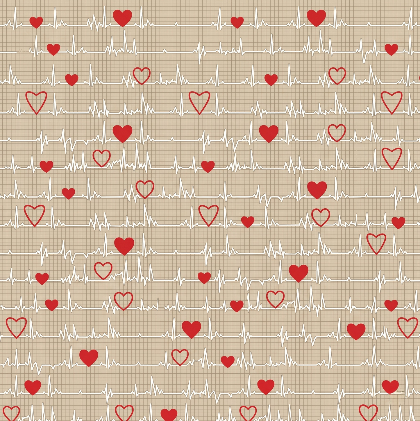 Heart Pulse Scrub Cap