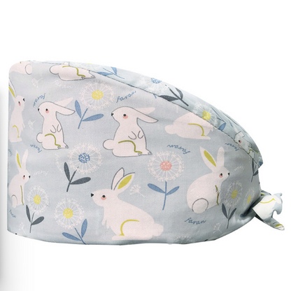 Bunny Meadow Scrub Cap