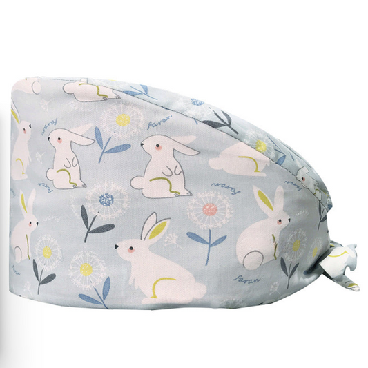 Bunny Meadow Scrub Cap