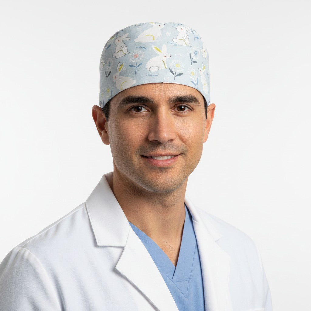 Bunny Meadow Scrub Cap