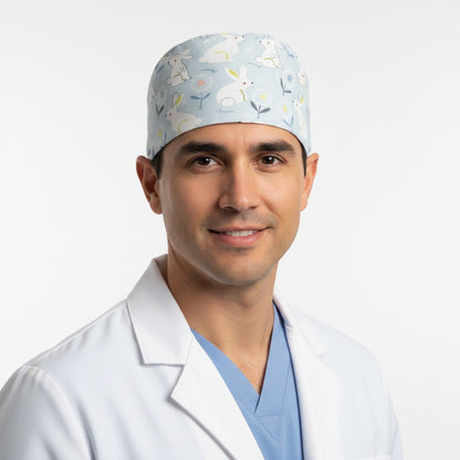 Bunny Meadow Scrub Cap