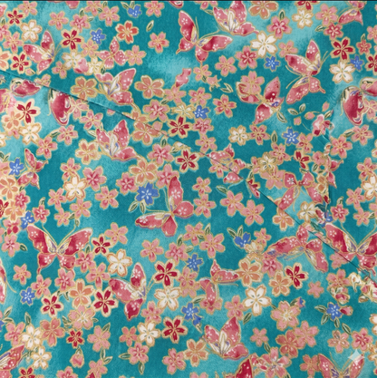 Teal Garden Scrub Cap