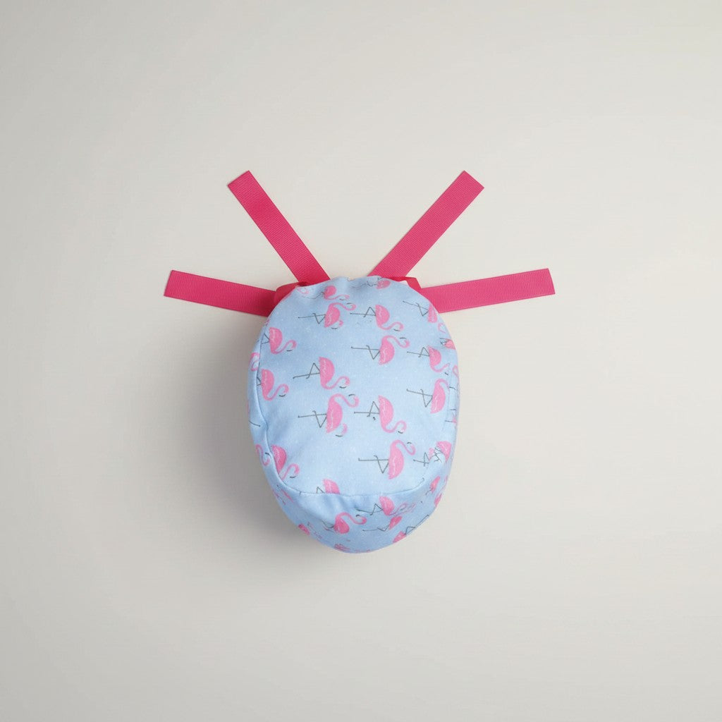 Flamingo Ponytail Scrub Cap