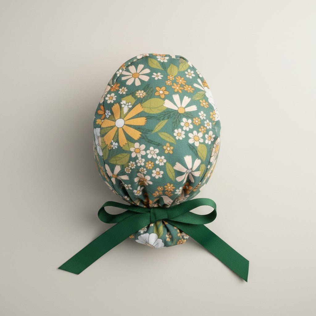Ocean Garden Ponytail Scrub Cap