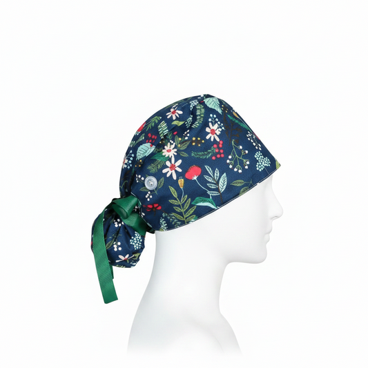 Spring Ponytail Scrub Cap