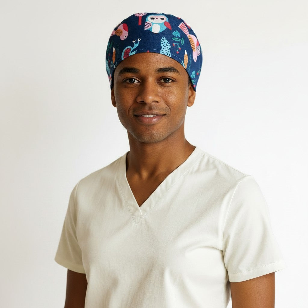 Owl Night Scrub Cap