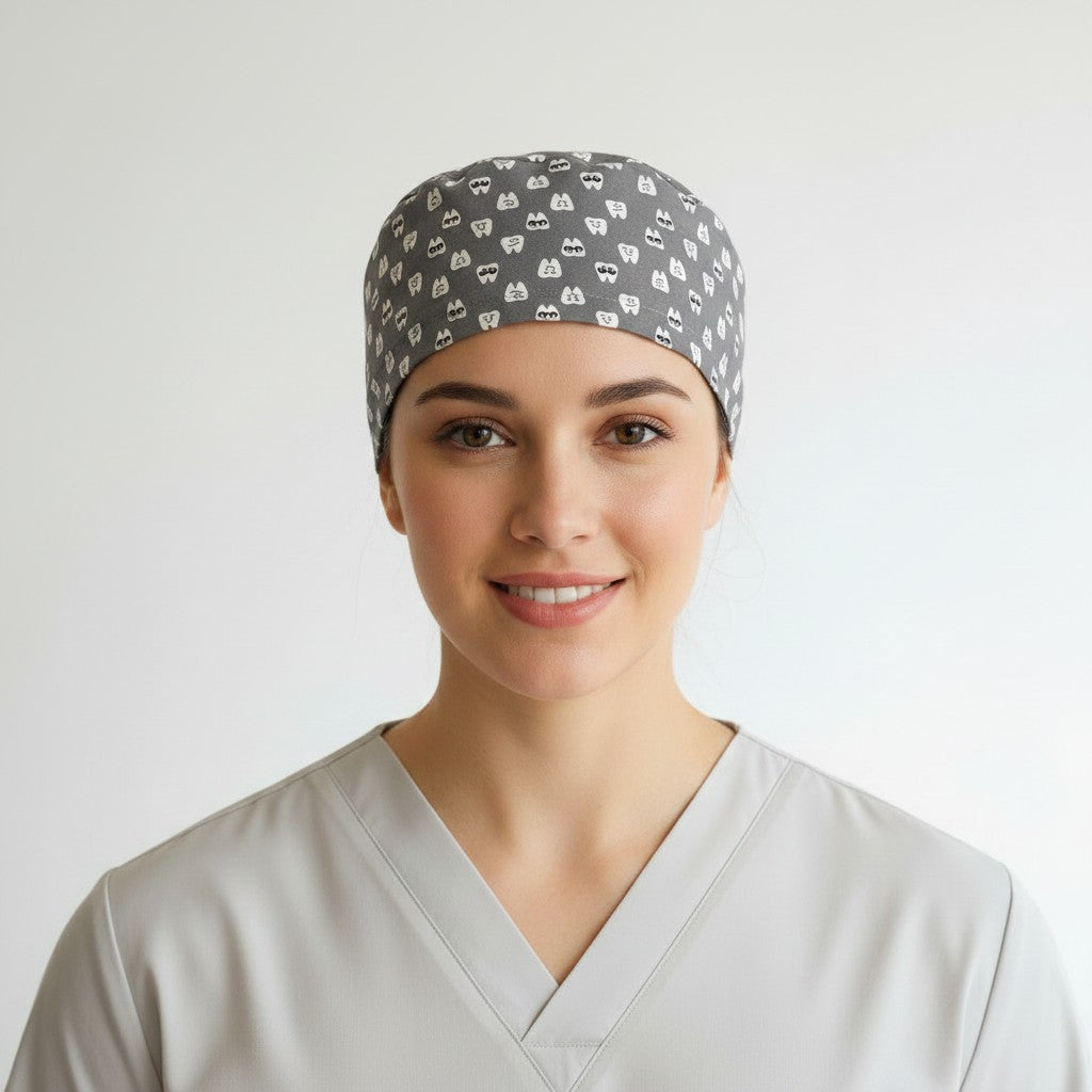 Dental Gray Scrub Cap