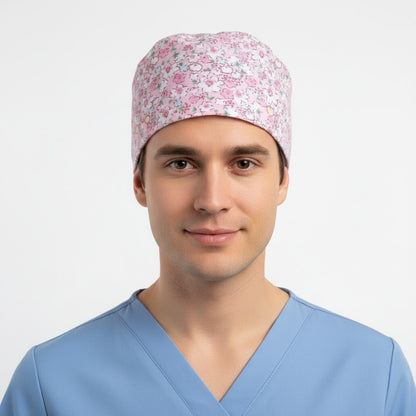 Floral Bloom Scrub Cap