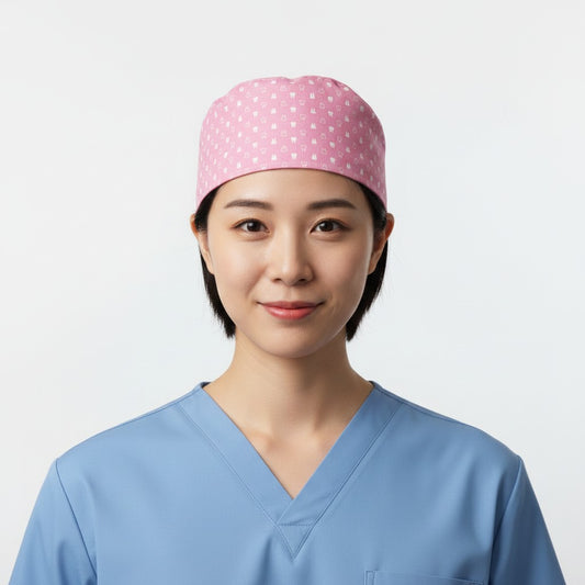 Pink Dental Scrub Cap