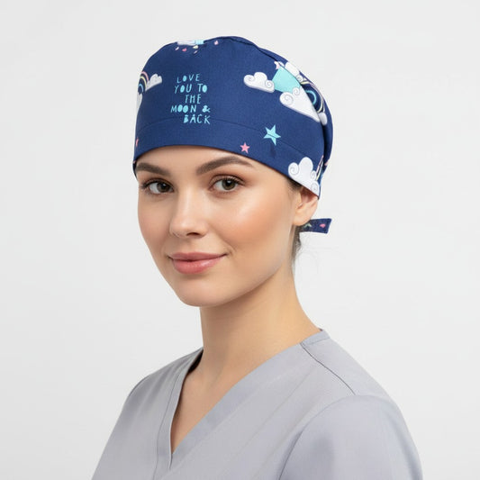 Love You to the Moon Scrub Cap