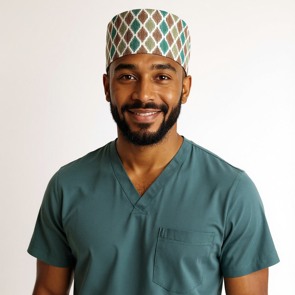 Autumn Pattern Scrub Cap
