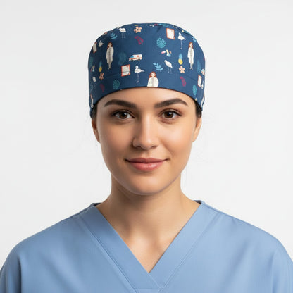 Tropical Nurse Scrub Cap