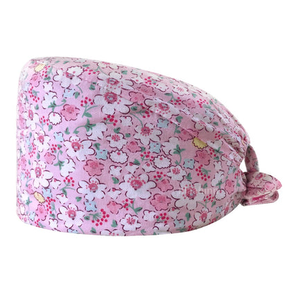 Floral Bloom Scrub Cap