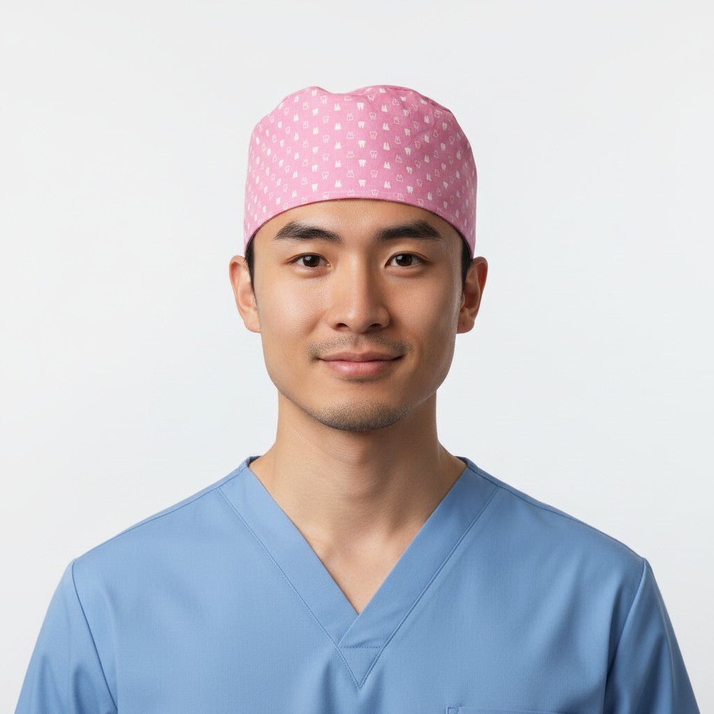 Pink Dental Scrub Cap