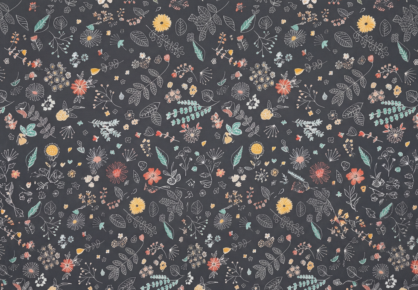 Midnight Floral Ponytail Scrub Cap