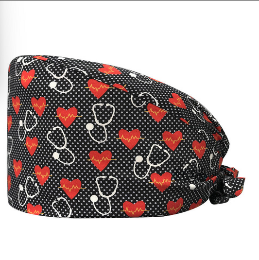 Sweet Hearts Scrub Cap