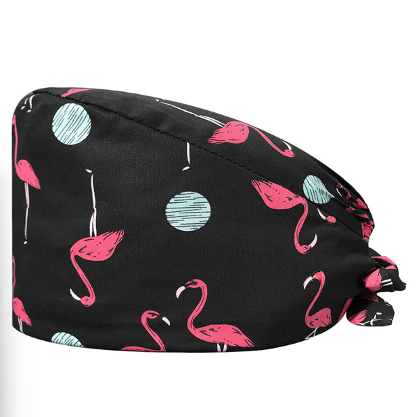 Moonlight Flamingo Scrub Cap