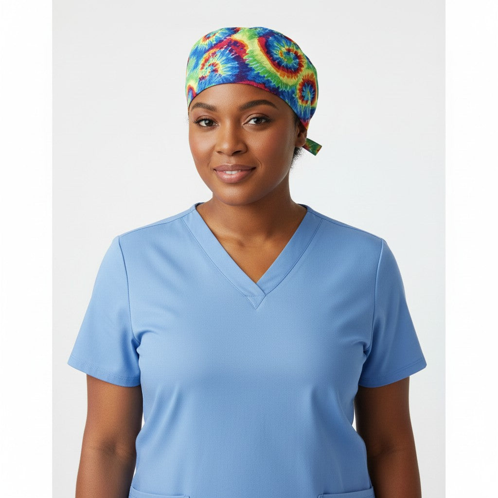 Tie-dye Swirl Scrub Cap